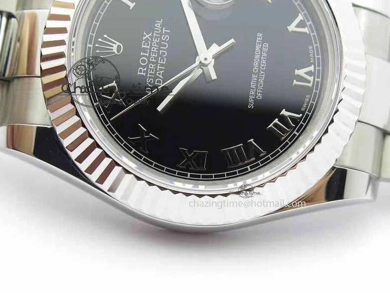 SS Maker Dial Roman On 41mm Edition SS Markers Black SA3136 BP II DateJust Bracelet Best 0327